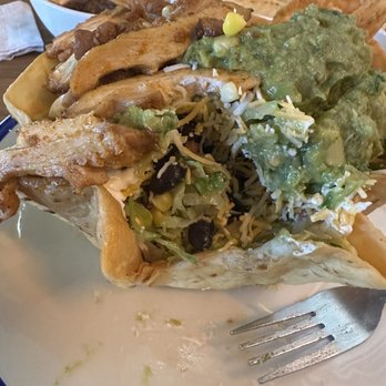 Muchacho - Taco salad with chicken, very well dressed and topped with a cute mini taco! - Tacos Near Me - Atlanta, Georgia Muchacho - Taco salad with chicken, very well dressed and topped with a cute mini taco! - Tacos Near Me - Atlanta, Georgia