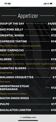 Menu photo 2 Casilda Cocina Creativa Catano, PR Menu photo 2 Casilda Cocina Creativa Catano, PR