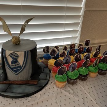 Flying Pig Cakery - Harry Potter Ravenclaw cake. Lemon cake with blueberry filling. - Cupcakes Near Me