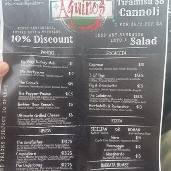 Aquino's Deli - Menu - Italian Near Me - Carlsbad, New Mexico Aquino's Deli - Menu - Italian Near Me - Carlsbad, New Mexico