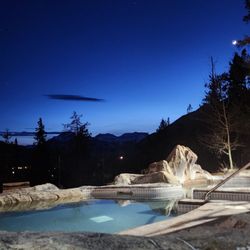 Hidden Ridge Resort - Night view of pool in april