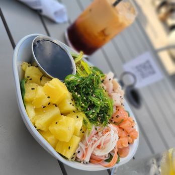 BKK thai kitchen + bar - Poke bowl.  Absolutely amazing with sweet garlic sauce - Thai Near Me - Corpus Christi, Texas