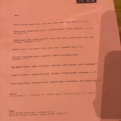 Menu photo 5 Little Collins Amsterdam, NH