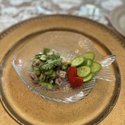 Heceta Lighthouse Bed & Breakfast - Breakfast course three: tuna ceviche