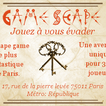 Gamescape - Gamescape le live escape game le plus fantastique de Paris. Dans une ambiance immersive vous n'avez que 60mn pour vous échapper! - Escape Games Near Me - Paris, 75 Gamescape - Gamescape le live escape game le plus fantastique de Paris. Dans une ambiance immersive vous n'avez que 60mn pour vous échapper! - Escape Games Near Me - Paris, 75