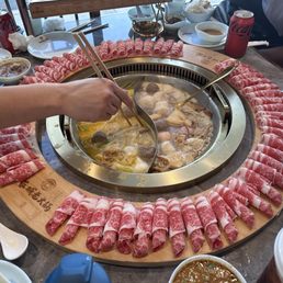 Golden Fish Maw Soup, Herbal Soup, and beef brisket ring