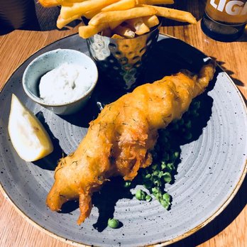 Grain Store Cafe & Bar - Fish and chips - tasty!! - Cafes Near Me - Horley, WSX