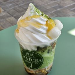 Maiko special with matcha and yuzu soft serve