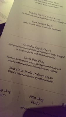 Menu photo 8 Shaka Zulu London, XGL