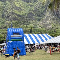 Hawaii State Farm Fair - Inflatables area for kids