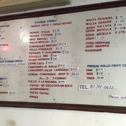 Rest China - Menu.