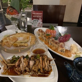 Ozora Sushi Restaurant - Lobster, scallops (not shown), chicken yakitori, sashimi, sushi, and tempura! Yummy! - Sushi Bars Near Me - Concord, California Ozora Sushi Restaurant - Lobster, scallops (not shown), chicken yakitori, sashimi, sushi, and tempura! Yummy! - Sushi Bars Near Me - Concord, California