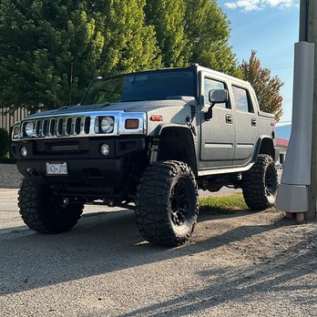 Okanagan Custom Trucks - Hummer with textured bedliner paint job and bullet proof 8" lift - Auto Parts & Supplies Near Me - Vernon, British Columbia Okanagan Custom Trucks - Hummer with textured bedliner paint job and bullet proof 8" lift - Auto Parts & Supplies Near Me - Vernon, British Columbia