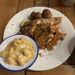 Swordfish stuffed with a crab cake with Mac and cheese Swordfish stuffed with a crab cake with Mac and cheese
