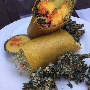 Peace Pies - Raw, vegan mango coconut curry wrap with dehydrated kale chips! A nice balance of sweet, savory, chewy, crispy and crunchy. - Vegan Near Me - Encinitas, California Peace Pies - Raw, vegan mango coconut curry wrap with dehydrated kale chips! A nice balance of sweet, savory, chewy, crispy and crunchy. - Vegan Near Me - Encinitas, California