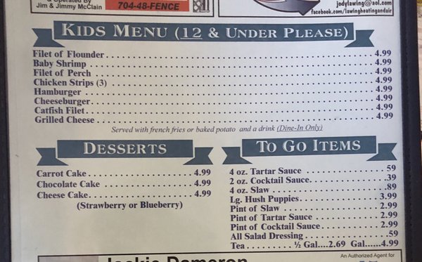 Menu photo 3 Capt'n  Pete's Seafood Lincolnton, NC