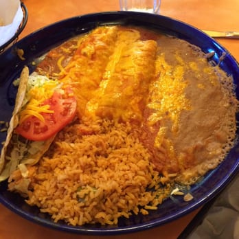 Casa Mexico - Combo platter is make your own. This was beef taco, chicken enchilada and pork burrito. - Mexican Near Me - Kalispell, Montana