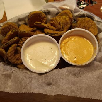 Texas Roadhouse - Fried pickles appetizer with two dipping sauces. - Steakhouses Near Me - Brooksville, Florida