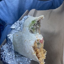 Don Dannys Tacos Pupus - Lunch shredded pork wrap. Again, this is only half!