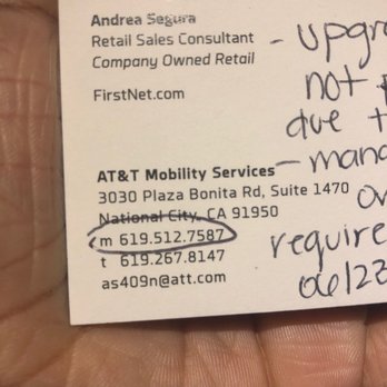 AT&T Store - Worst customer service experience. Unprofessional & unwilling to assist. - Mobile Phones Near Me - National City, California AT&T Store - Worst customer service experience. Unprofessional & unwilling to assist. - Mobile Phones Near Me - National City, California