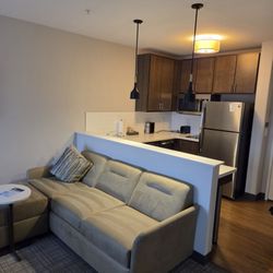 Residence Inn by Marriott St. Paul Downtown - Pull out couch and kitchen