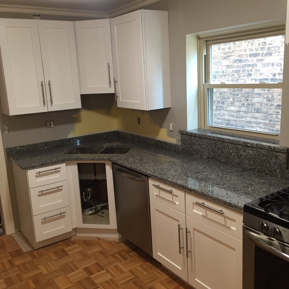 Beautiful Azul Platino granite countertop by Chicago Granite Company. Beautiful Azul Platino granite countertop by Chicago Granite Company.