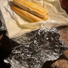 Olive Garden bread sticks delivered wrapped in paper towels and then wrapped in foil Olive Garden bread sticks delivered wrapped in paper towels and then wrapped in foil