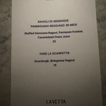 La Vetta - Menu additions - Italian Near Me - Savannah, Georgia