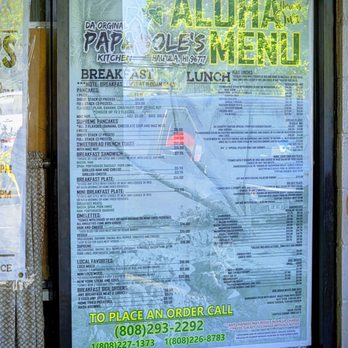 Papa Ole's - Menu - Hawaiian Near Me - Hauula, Hawaii