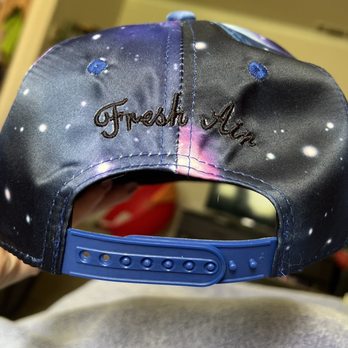 Tahoe Trunk Show - Fresh Midnight Galaxy hat by Fresh Air Clothing~ Handcrafted snapback I picked for hubby! Hat purchase plants a tree! - Jewelry Near Me - Tahoe City, California