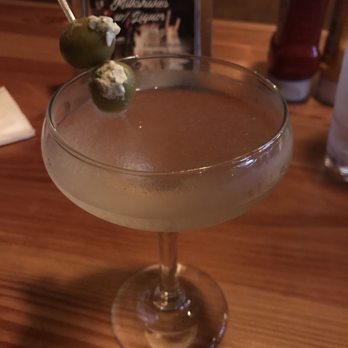 Prohibition Kitchen - My dirty martini with hand stuffed olives. - Bars Near Me - St. Augustine, Florida Prohibition Kitchen - My dirty martini with hand stuffed olives. - Bars Near Me - St. Augustine, Florida