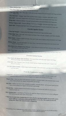 Menu photo 1 Sushi Ato Colorado Springs, CO