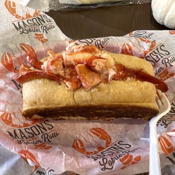 Mason's Famous Lobster Rolls - Connecticut roll with lots of melted butter - Seafood Near Me - Cary, North Carolina Mason's Famous Lobster Rolls - Connecticut roll with lots of melted butter - Seafood Near Me - Cary, North Carolina