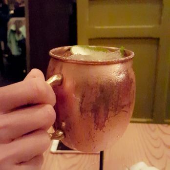 The Rarebit - Moscow mule, ginger taste drink, and even cuter cup - New American Near Me - Charleston, South Carolina The Rarebit - Moscow mule, ginger taste drink, and even cuter cup - New American Near Me - Charleston, South Carolina