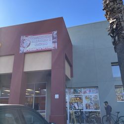 La Crema De Cotija - Front of the store sign, facing parking lot of Rancho