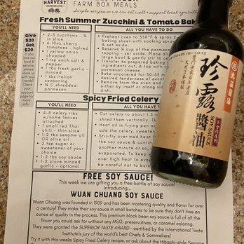 Daily Harvest Express - Free soy sauce with our box today - Farmers Market Near Me - Carlsbad, California