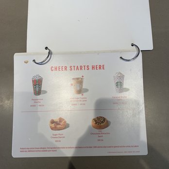 Starbucks - This is the menu! Worse than the budget airline - Coffee & Tea Near Me - Tucson, Arizona