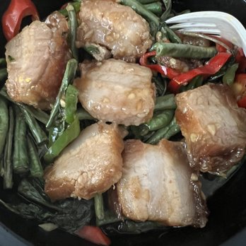 When In Bangkok - Moo grob but all fatty pieces - Thai Near Me - Flushing, New York