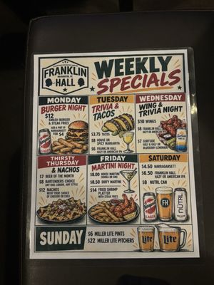 Menu photo 1 Franklin Hall Washington, DC, DC Menu photo 1 Franklin Hall Washington, DC, DC