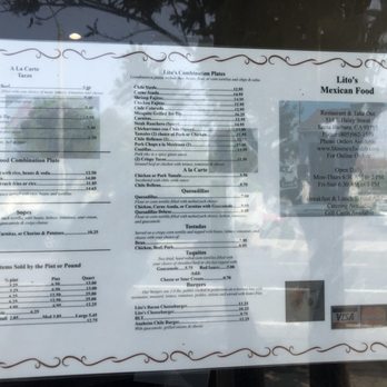 Lito's Take Out - Menu - Mexican Near Me - Santa Barbara, California Lito's Take Out - Menu - Mexican Near Me - Santa Barbara, California
