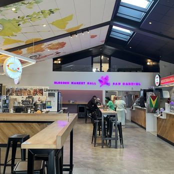 Blossom Market Hall - Inside showing some of the food options - Food Court Near Me - San Gabriel, California Blossom Market Hall - Inside showing some of the food options - Food Court Near Me - San Gabriel, California