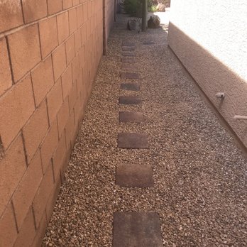 Advantage Landscape - Walking path from side gate to the yard - Landscaping Near Me - Las Vegas, Nevada