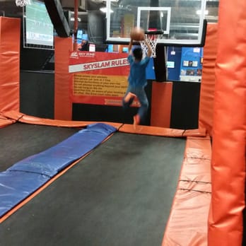 Sky Zone Trampoline Park - Bday boy's skyslam dunk! - Trampoline Parks Near Me - Covina, California