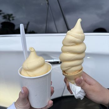 Meadowlark Dairy - Pineapple Medium in a cup & Pineapple Large in a cone. - Ice Cream & Frozen Yogurt Near Me - Pleasanton, California Meadowlark Dairy - Pineapple Medium in a cup & Pineapple Large in a cone. - Ice Cream & Frozen Yogurt Near Me - Pleasanton, California
