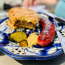 Fischer's Meat Market & Grocery - "Fischer's hamburgers" & "Fischer's Brats" with Fischer's "Pineapple sweet fire" & "HOT HOT Horseradish mustard" The way we roll :)...
