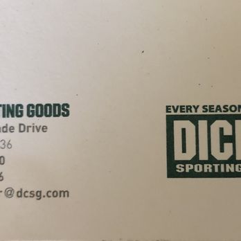 DICK'S Sporting Goods - Business card - Sporting Goods Near Me - Oxnard, California