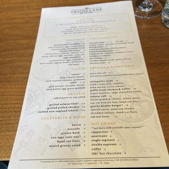 Grain and Cane - Menu - American Near Me - Berkely Heights, New Jersey