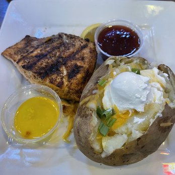 Coltons Steak House & Grill - Blackened salmon & baked potato - Steakhouses Near Me - Marion, Arkansas Coltons Steak House & Grill - Blackened salmon & baked potato - Steakhouses Near Me - Marion, Arkansas