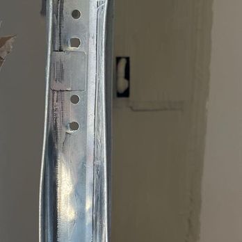 NCCONSTRUCTION - Bent track, will cost $275 for a new replacement. - Handyman Near Me NCCONSTRUCTION - Bent track, will cost $275 for a new replacement. - Handyman Near Me