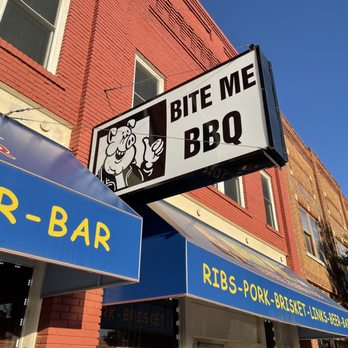 Bite Me BBQ - Front sign - Barbeque Near Me - Wichita, Kansas Bite Me BBQ - Front sign - Barbeque Near Me - Wichita, Kansas